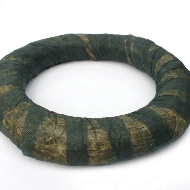Slamnati venec z zeleno podlogo 30cm 